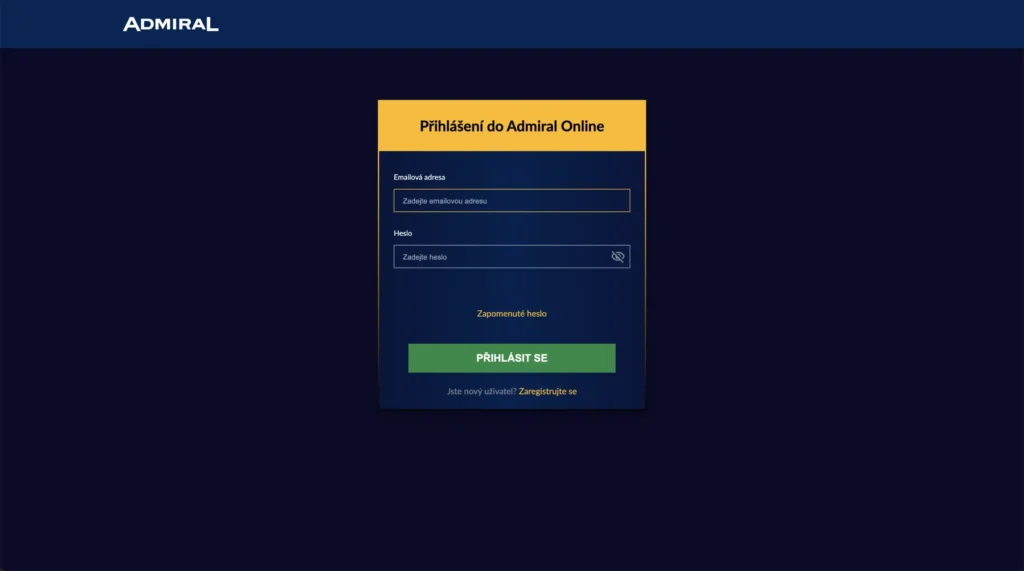 Admiral casino přihlášení