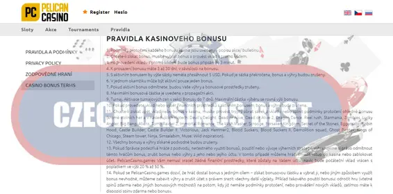 pelican casino bonusy