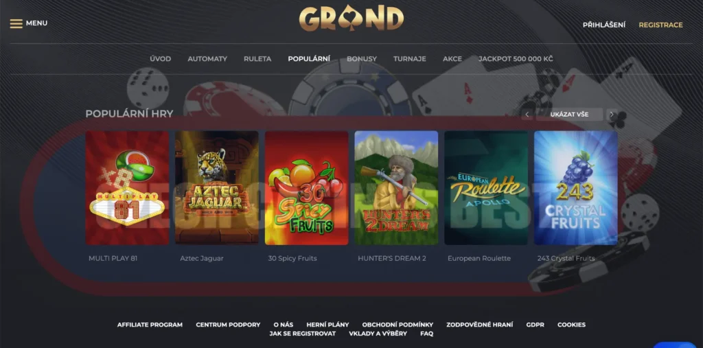 Grandwin kasinové hry