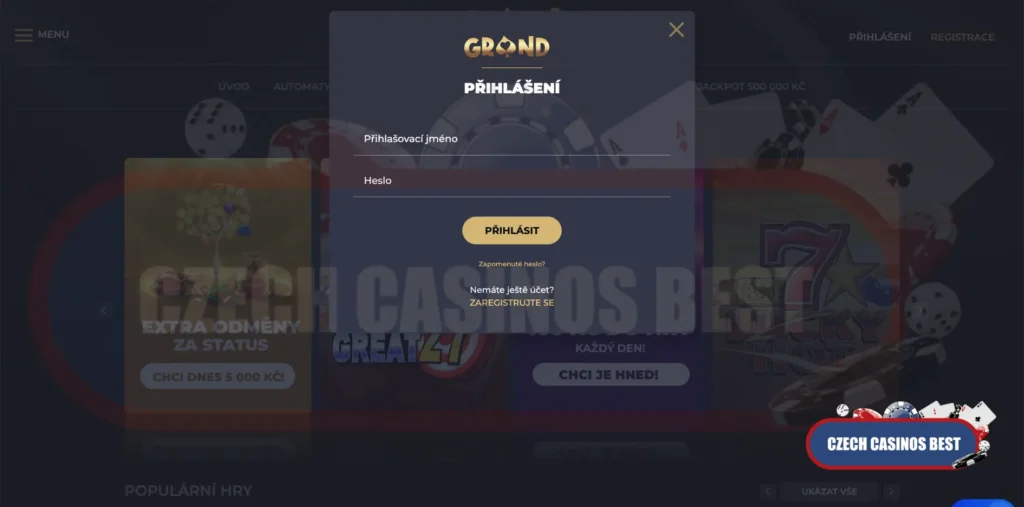 Grandwin kasino přihlášení