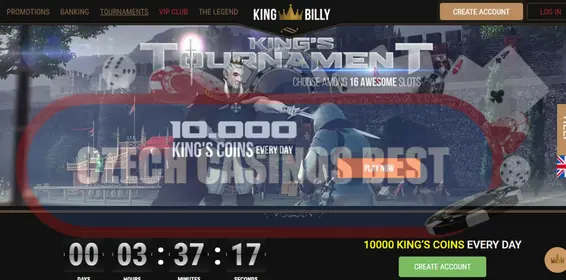 King Billy casino online turnaje